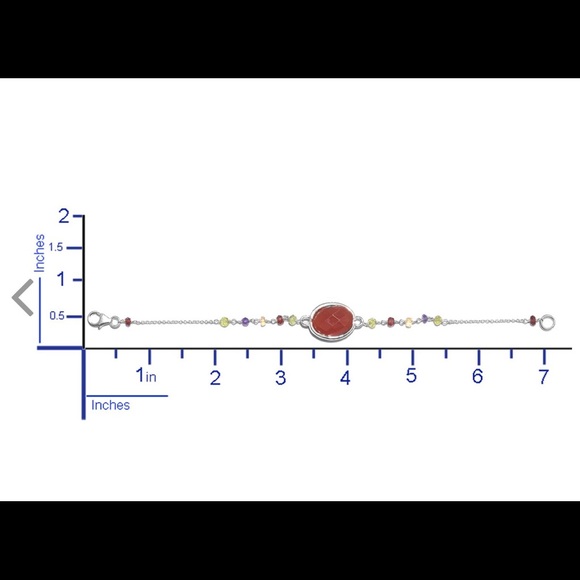 Enhanced Red Onyx, Multi Gemstone Bracelet - Picture 5 of 5